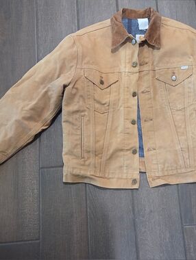 Vintage Carharrt Trucker Jacket with Contrast Collar And Wool Blanket Lining